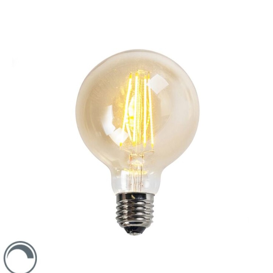 Leuchtmittel LUEDD | Filament Led Lampe G95 5W 2200K Gold Dimmbar