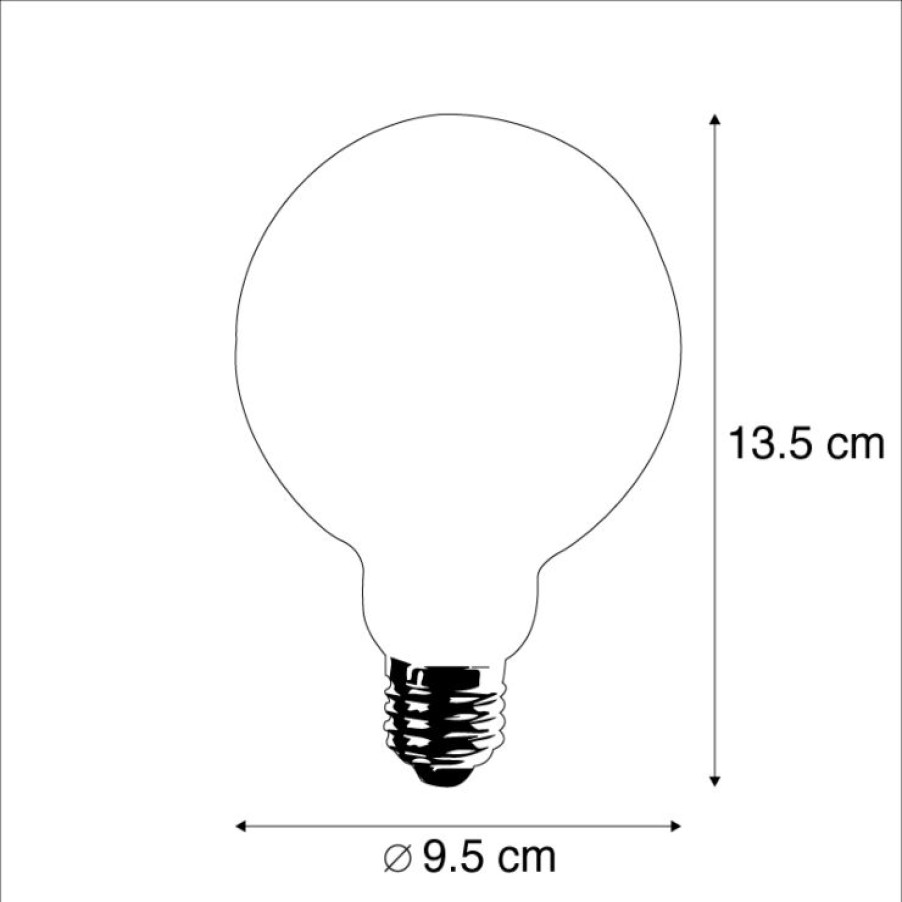 Leuchtmittel LUEDD | Filament Led Lampe G95 5W 2200K Gold Dimmbar