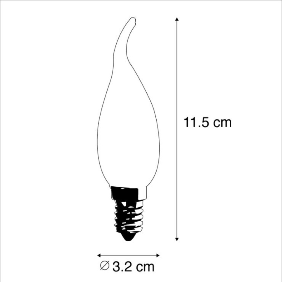 Leuchtmittel LUEDD | 5Er-Set E14 Led-Lampen C35T 1W 100Lm 2200K