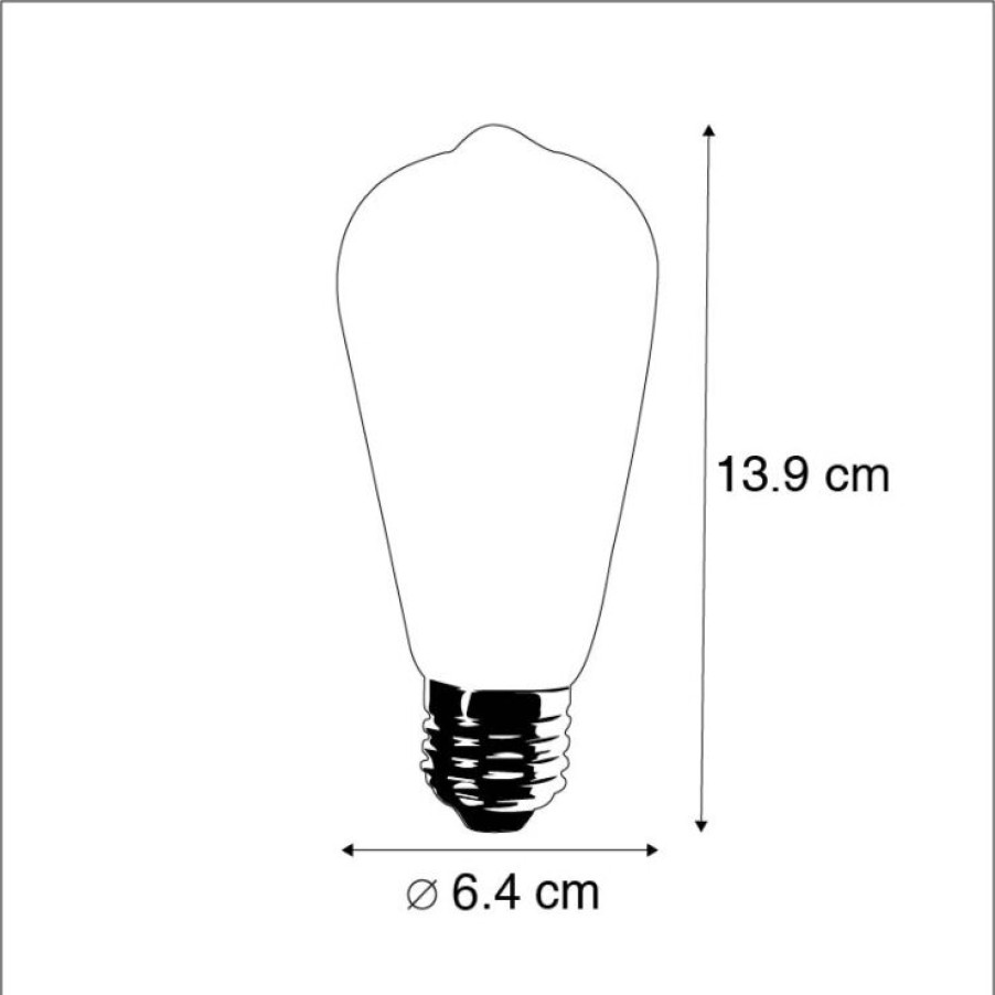 Leuchtmittel LUEDD | Set Mit 3 E27 Dimmbaren Led-Lampen St64 Gold 5W 450 Lm 2200K