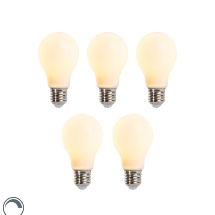 Leuchtmittel LUEDD | 5Er-Set Dimmbare Led-Lampen E27 A60 Matt 5W 380Lm