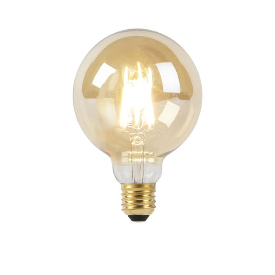 Leuchtmittel LUEDD | E27 Dimm-Zu-Warm-Led-Lampe G95 Gold 8W 806 Lm 2000-2700K