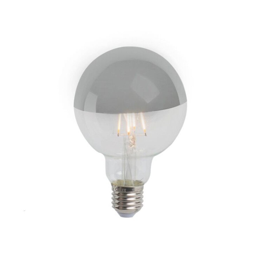 Leuchtmittel Calex | E27 Dimmbare Led Lampe Aufsatzspiegel Silber G95 3,5W 250Lm 2300K