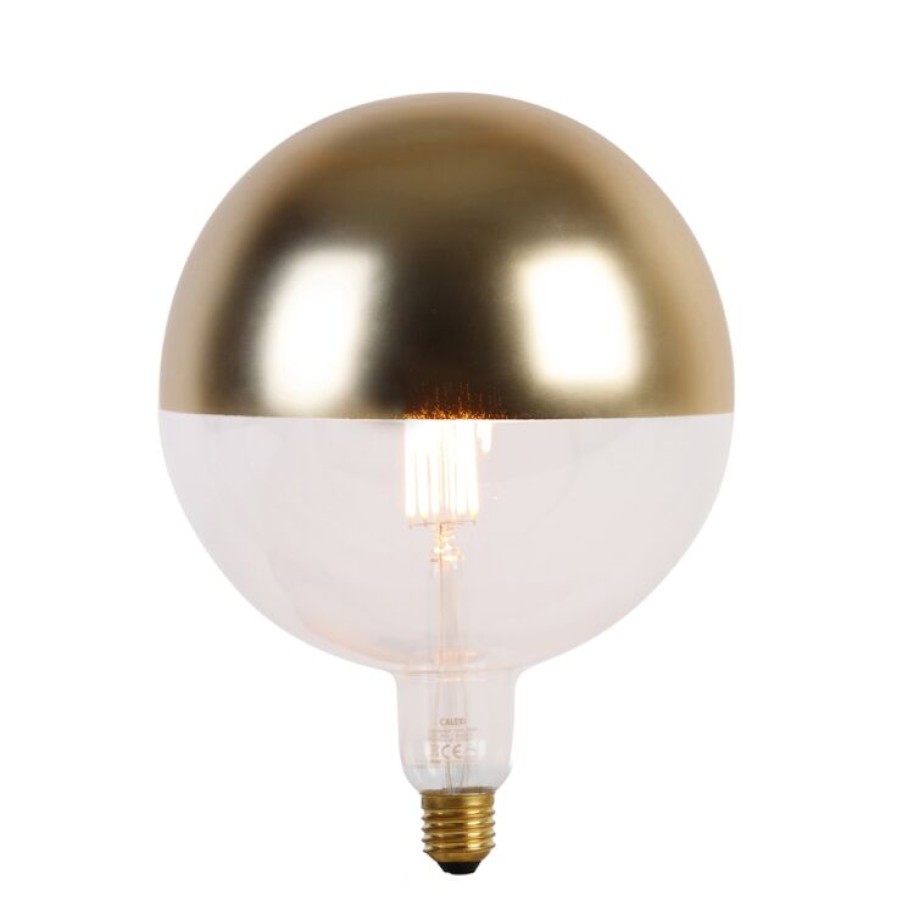 Leuchtmittel Calex | E27 Dimmbare Led-Lampe G200 Oberer Spiegel Gold 6W 360 Lm 1800K