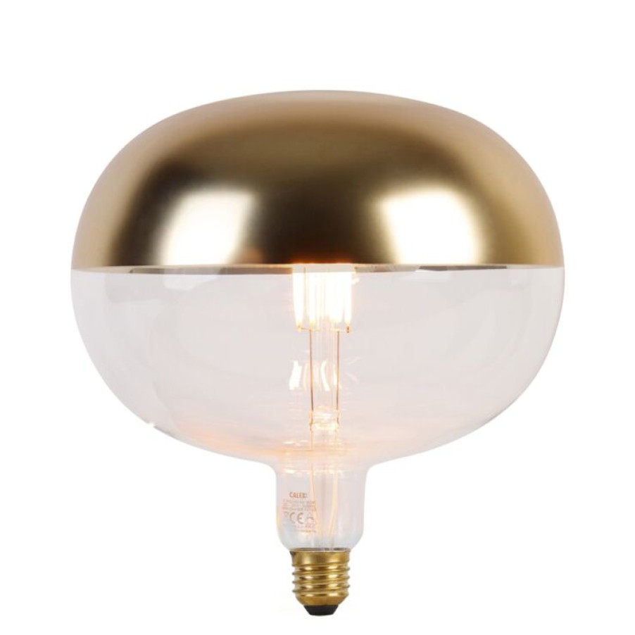 Leuchtmittel Calex | E27 Dimmbare Led-Lampe Kopfspiegel Gold 6W 360 Lm 1800K