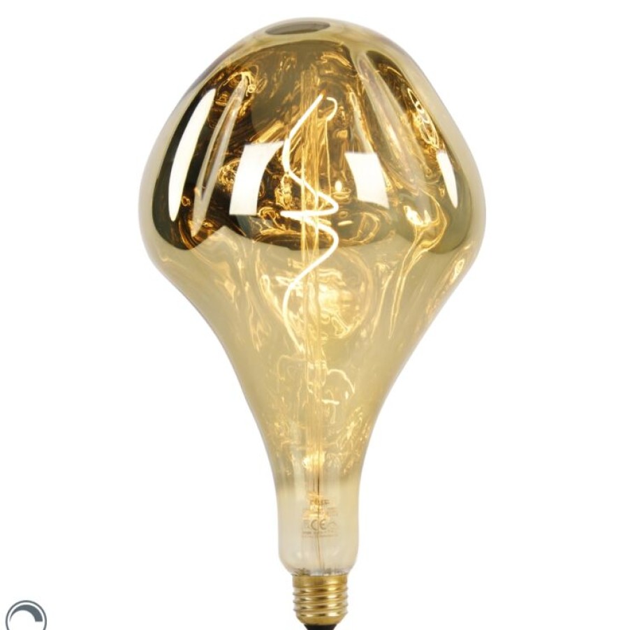 Leuchtmittel Calex | E27 Dimmbare Led-Lampe G165 Spiegel Gold 6W 100 Lm 1800K