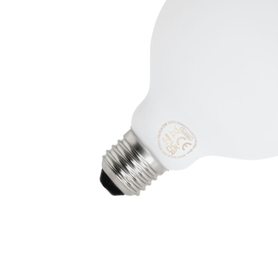 Leuchtmittel LUEDD | E27 3-Stufig Dimmbare Led-Lampe G95 Milchglas 5W 550 Lm 3000K