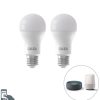 Leuchtmittel Calex | Set Mit 2 Intelligenten Dimmbaren E27-Led-Lampen A60 Matt 8,5 W 806 Lm 2200-4000 K