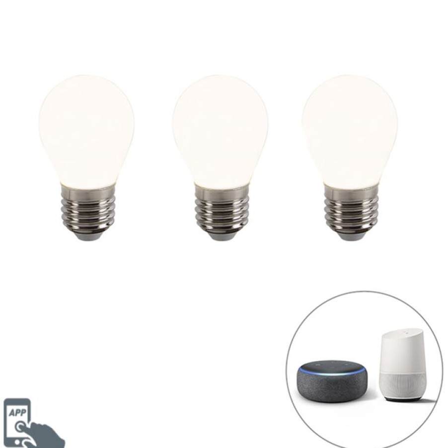 Leuchtmittel Calex | Set Mit 3 Intelligenten E27 Dimmbaren Led-Lampen P45 4,5 W 400 Lm 2200-4000 K