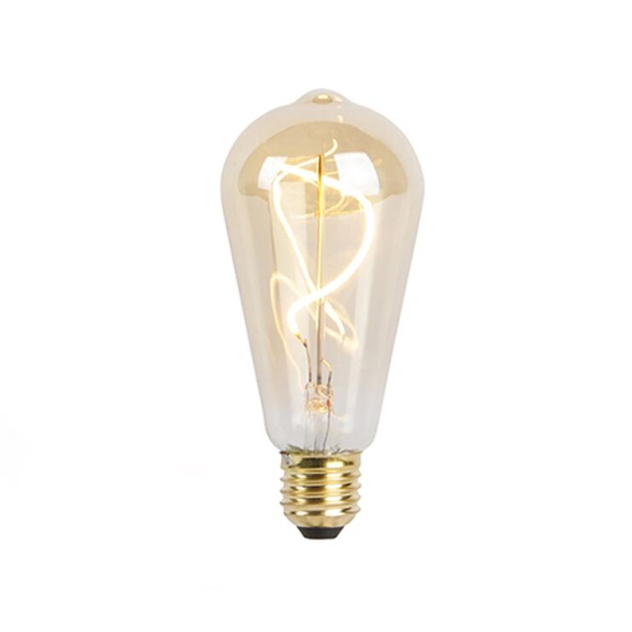 Leuchtmittel LUEDD | Set Mit 3 Dimmbaren Led-Spirallampen E27 St64 Gold 4W 270 Lm 2100K