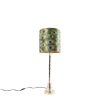 Innenbeleuchtung QAZQA | Art Deco Tischlampe Gold Mit Pfau Design Schatten 25 Cm - Pisos