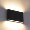 Smart Home QAZQA | Moderne Ausenwandleuchte Schwarz 17,5 Cm Inkl. Led Ip65 - Batt