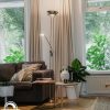 Led QAZQA | Stehleuchte Stahl Mit Leselampe Inkl. Led Und Dimmer - Diva