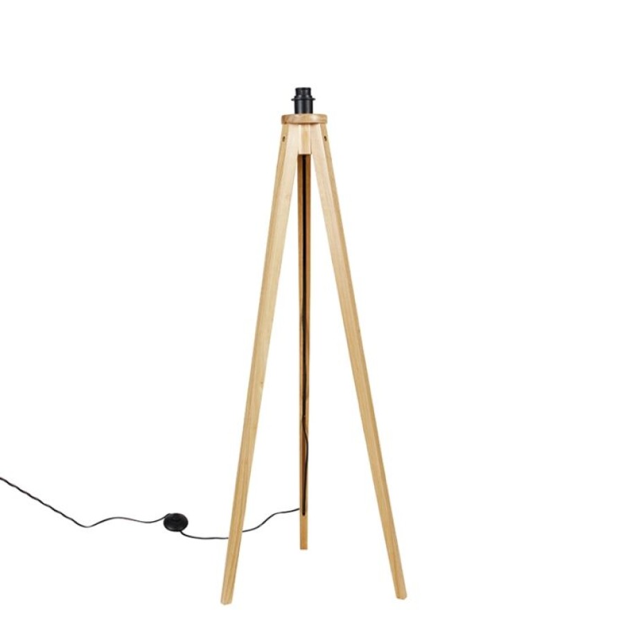 Innenbeleuchtung QAZQA | Land Stehlampe Stativ Naturlich - Tripod Classic