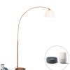 Smart Home QAZQA | Moderne Smart Arc Lampe Kupfer Inkl. A60 Wifi - Arc Basic