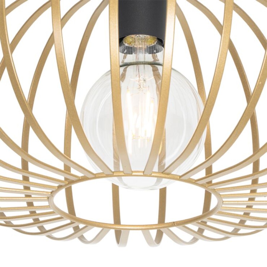 Smart Home QAZQA | Design-Deckenleuchte Gold 39 Cm - Johanna