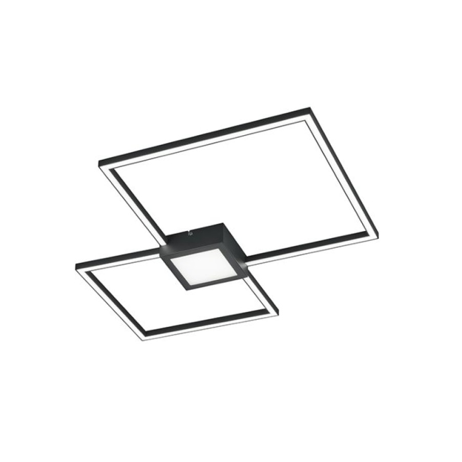 Led Trio Leuchten | Design Deckenleuchte Grau Inkl. Led 3-Stufig Dimmbar - Cindy