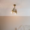 Smart Home QAZQA | Vintage Messing Deckenlampe 2-Flammig - Papegoje