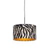 Innenbeleuchtung QAZQA | Moderne Hangelampe Schwarz Mit Schatten Zebra 35 Cm - Combi