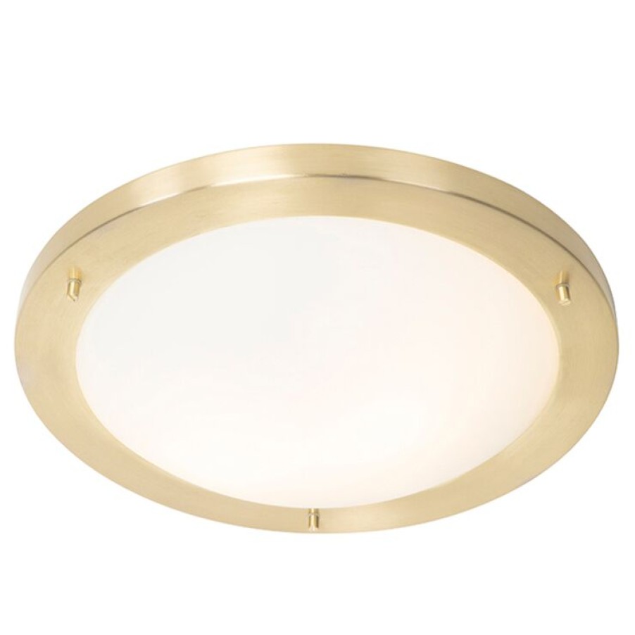 Ausenleuchten QAZQA | Moderne Deckenleuchte Gold 41 Cm Ip44 - Yuma