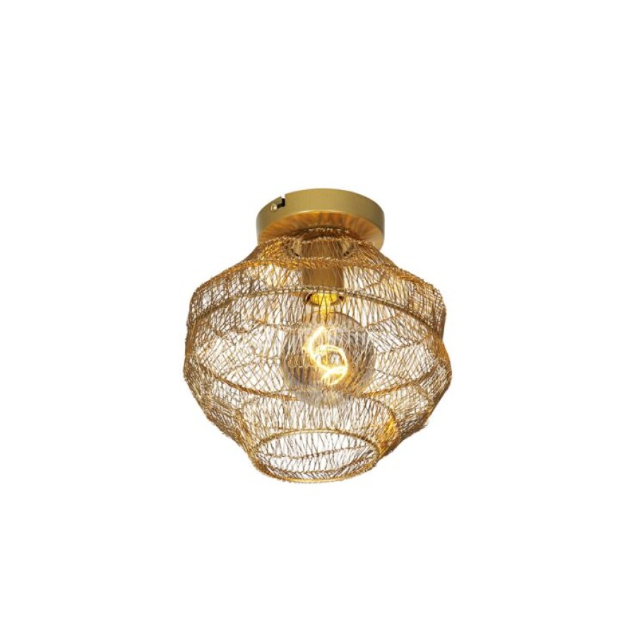 Innenbeleuchtung QAZQA | Orientalische Deckenlampe Gold 25 Cm - Vadi