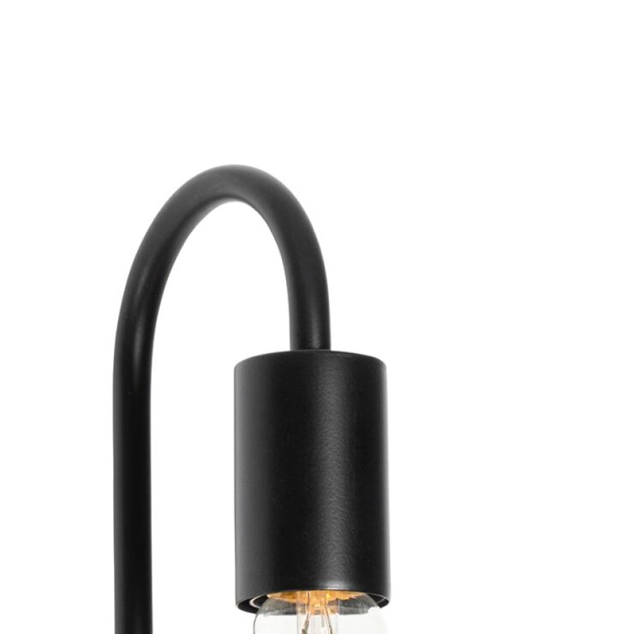 Innenbeleuchtung QAZQA | Moderne Wandlampe Schwarz Mit Glas - Roslini