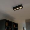 Smart Home QAZQA | Design-Spot Schwarz Quadratisch 3-Flammig - Kaya