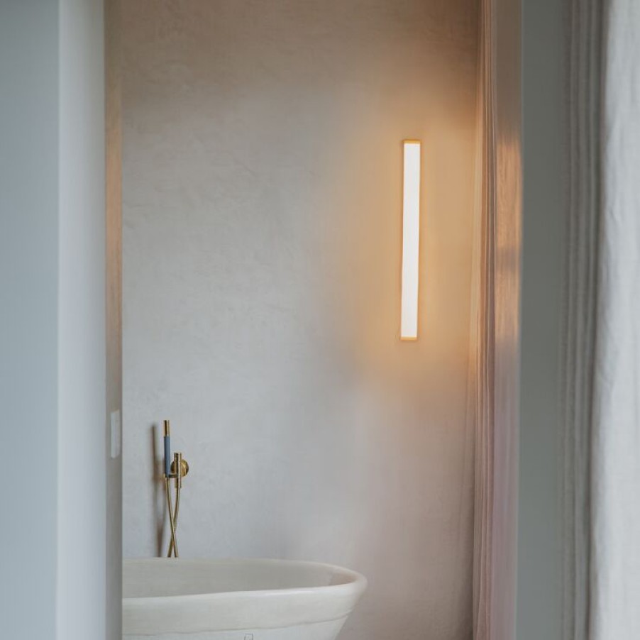 Smart Home QAZQA | Badezimmer Wandleuchte Messing 62 Cm Inkl. Led Ip44 - Cascada