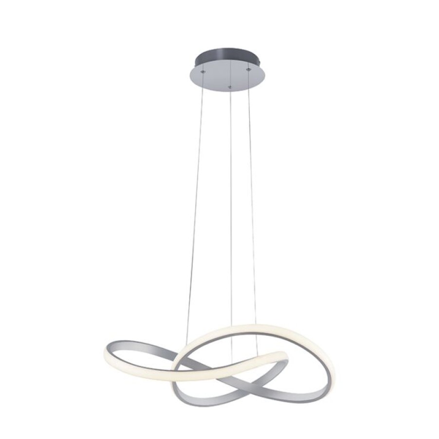 Smart Home Paul Neuhaus | Design Hangelampe Stahl 57 Cm Dimmbar Inkl. Led - Viola Due