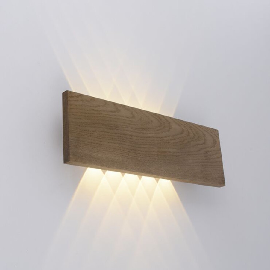 Led Paul Neuhaus | Country Wandleuchte Holz 45 Cm Inkl. Led 2-Flammig - Ajdin