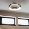 Smart Home QAZQA | Deckenventilator Schwarz Inkl. Led Mit Fernbedienung - Emily