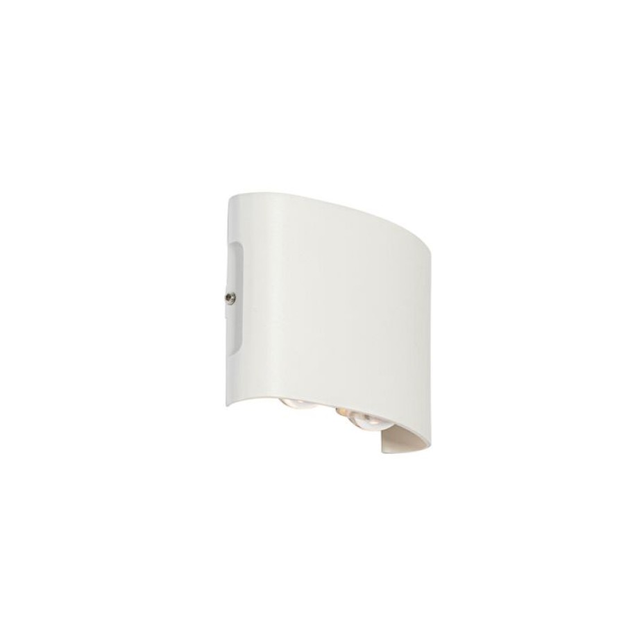 Led QAZQA | Ausenwandleuchte Weis Inkl. Led 4-Flammig Ip54 - Silly