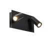 Led QAZQA | Moderne Ausenwandleuchte Schwarz Inkl. Led 2-Flammig Ip54 - Simon