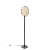 Innenbeleuchtung QAZQA | Landliche Stehlampe Schwarz Mit Rattan 35 Cm - Kata