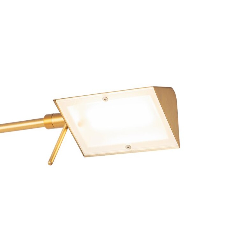 Led QAZQA | Design Wandleuchte Bronze Inkl. Led Mit Touchdimmer - Notia