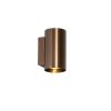 Smart Home QAZQA | Moderne Wandleuchte Dunkelbronze Rund - Sandy