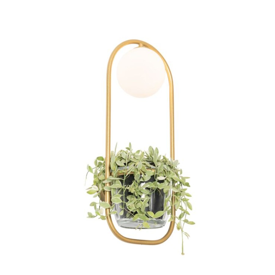 Innenbeleuchtung QAZQA | Art Deco Wandlampe Gold Mit Weisem Glas - Isabella