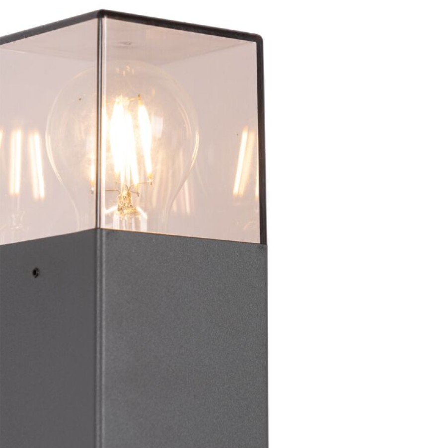 Ausenleuchten QAZQA | Moderne Stehende Ausenlampe 70 Cm Dunkelgrau Ip44 - Danemark