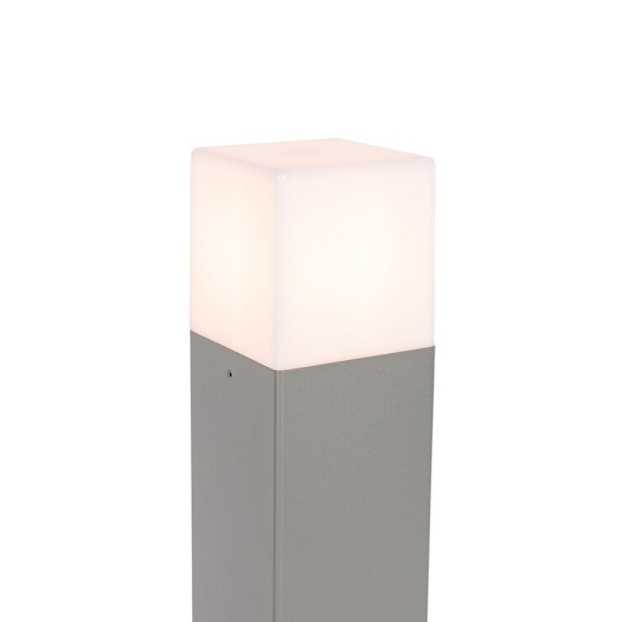 Ausenleuchten QAZQA | Moderne Stehende Ausenlampe 50 Cm Grau Ip44 - Danemark