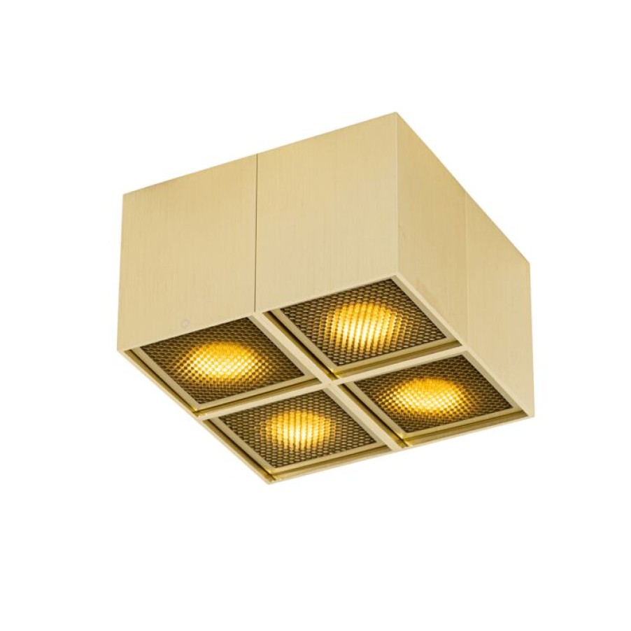 Innenbeleuchtung QAZQA | Design-Spot Gold 4-Flammig - Qubo Honey