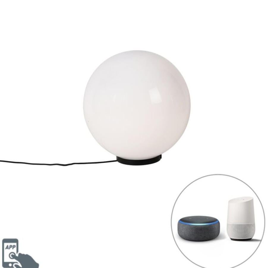 Smart Home QAZQA | Smarte Ausenleuchte Mit Erdspies 50 Cm Ip44 Inkl. Wifi A60 - Bol