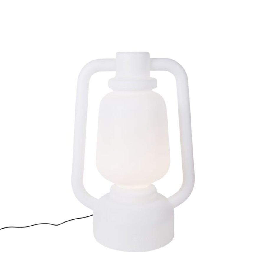 Smart Home QAZQA | Smarte Stehlampe Weis 110 Cm Inkl. Wifi G95 - Storm Extra Large