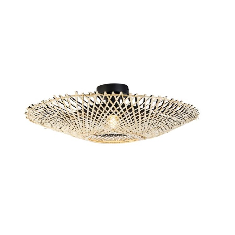 Innenbeleuchtung QAZQA | Orientalische Deckenlampe Rattan 50 Cm - Rina