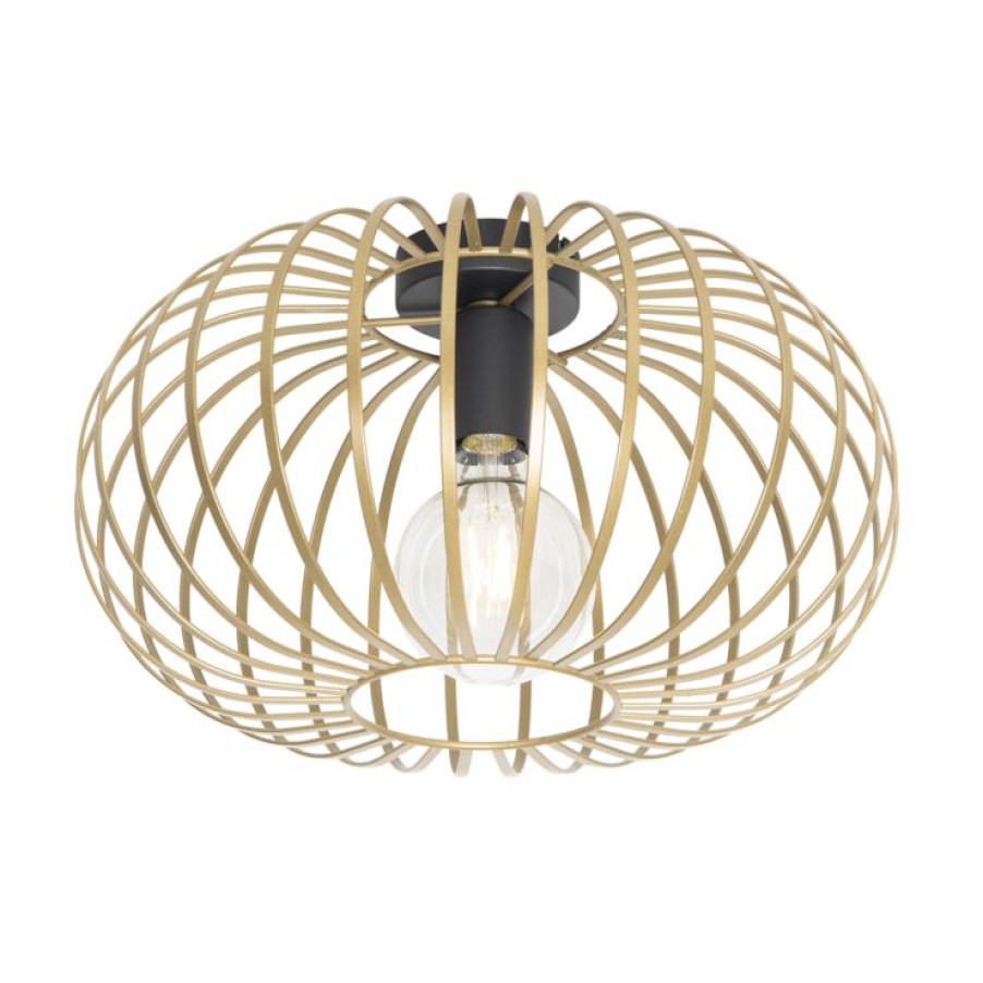 Smart Home QAZQA | Smarte Deckenleuchte Gold 39 Cm Inkl. Wifi G95 - Johanna