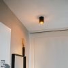 Smart Home QAZQA | Smarter Deckenspot Schwarz Mit Gold Inkl. Wifi Gu10 - Rondoo Up