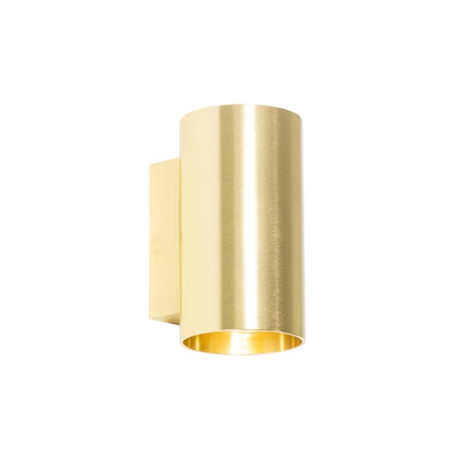 Smart Home QAZQA | Smarte Wandleuchte Gold Rund Inkl. 2 Wifi Gu10 - Sandy