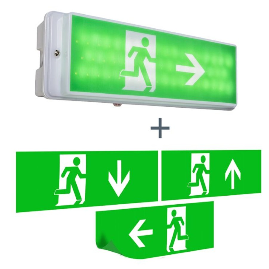 Led Elro | Fluchtweg-Leuchte Notausgang-Leuchte Inkl. Led Ip65 - Emergency 2