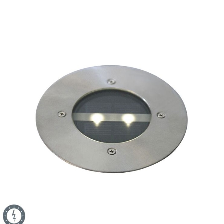 Led QAZQA | Bodenstrahler Inkl. Led Mit Solarenergie Ip44 - Tiny