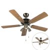 Innenbeleuchtung QAZQA | Deckenventilator Bronze - Mistral 42