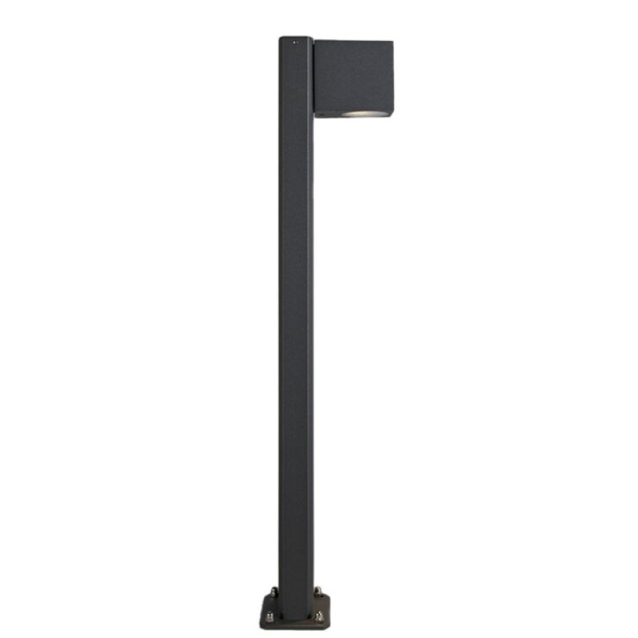 Ausenleuchten QAZQA | Industrielle Stehende Ausenlampe Dunkelgrau 65 Cm Ip44 - Baleno